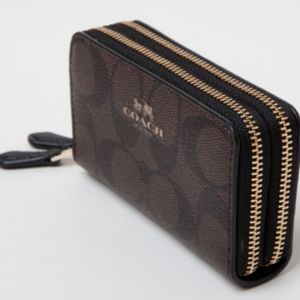 Coach double zipped wallet